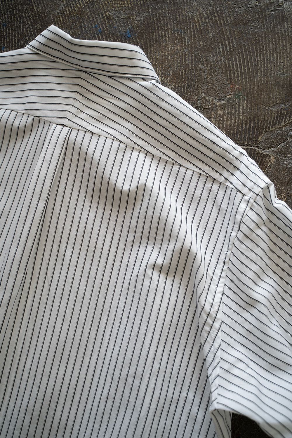 【ラスト1点】【25SS】コットン×ラミーオーバーサイズシャツ(WHITE STRIPE)