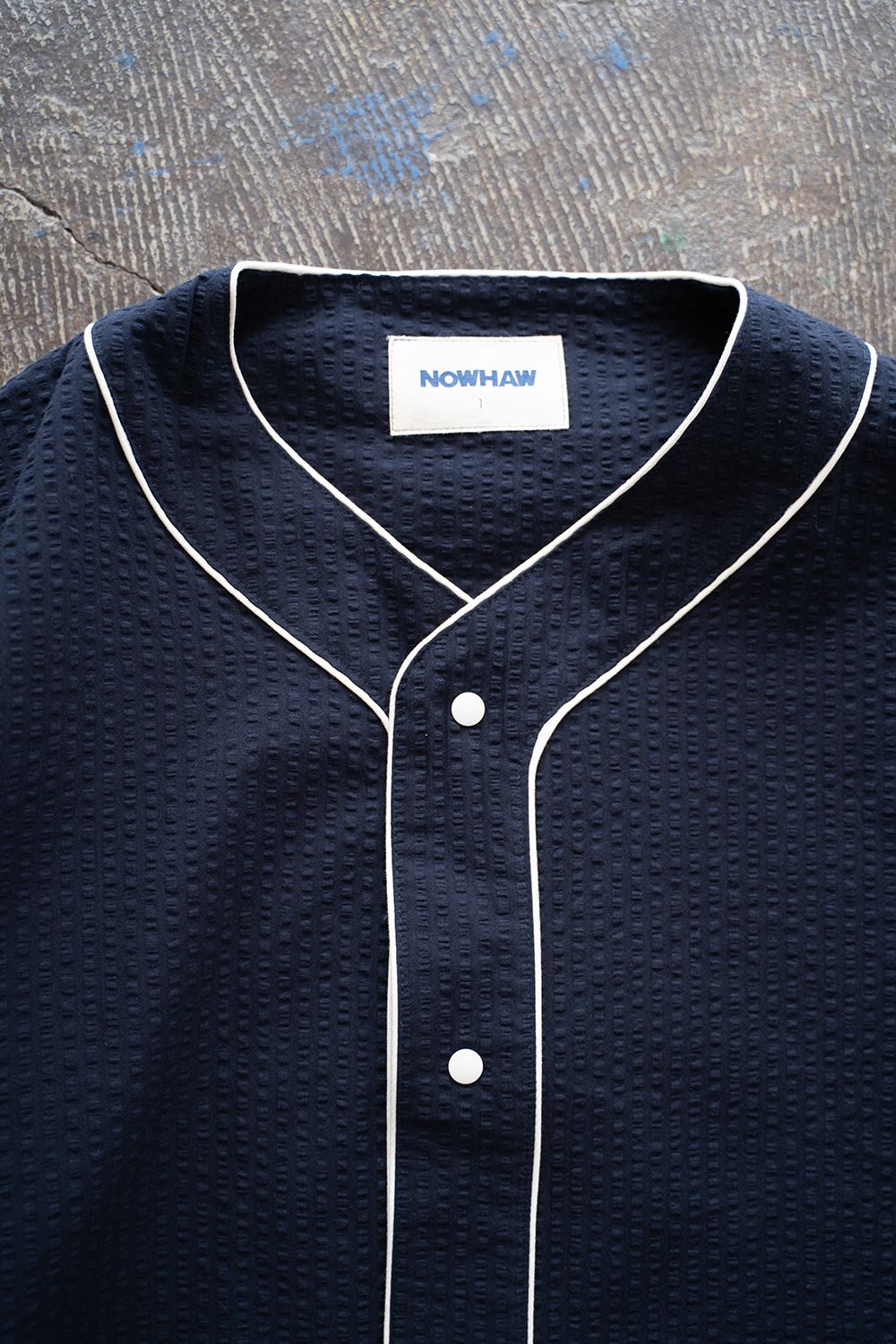 【ラスト1点】【25SS】"nite game"pajama(seersucker NAVY)【ユニセックス】【セットアップ】
