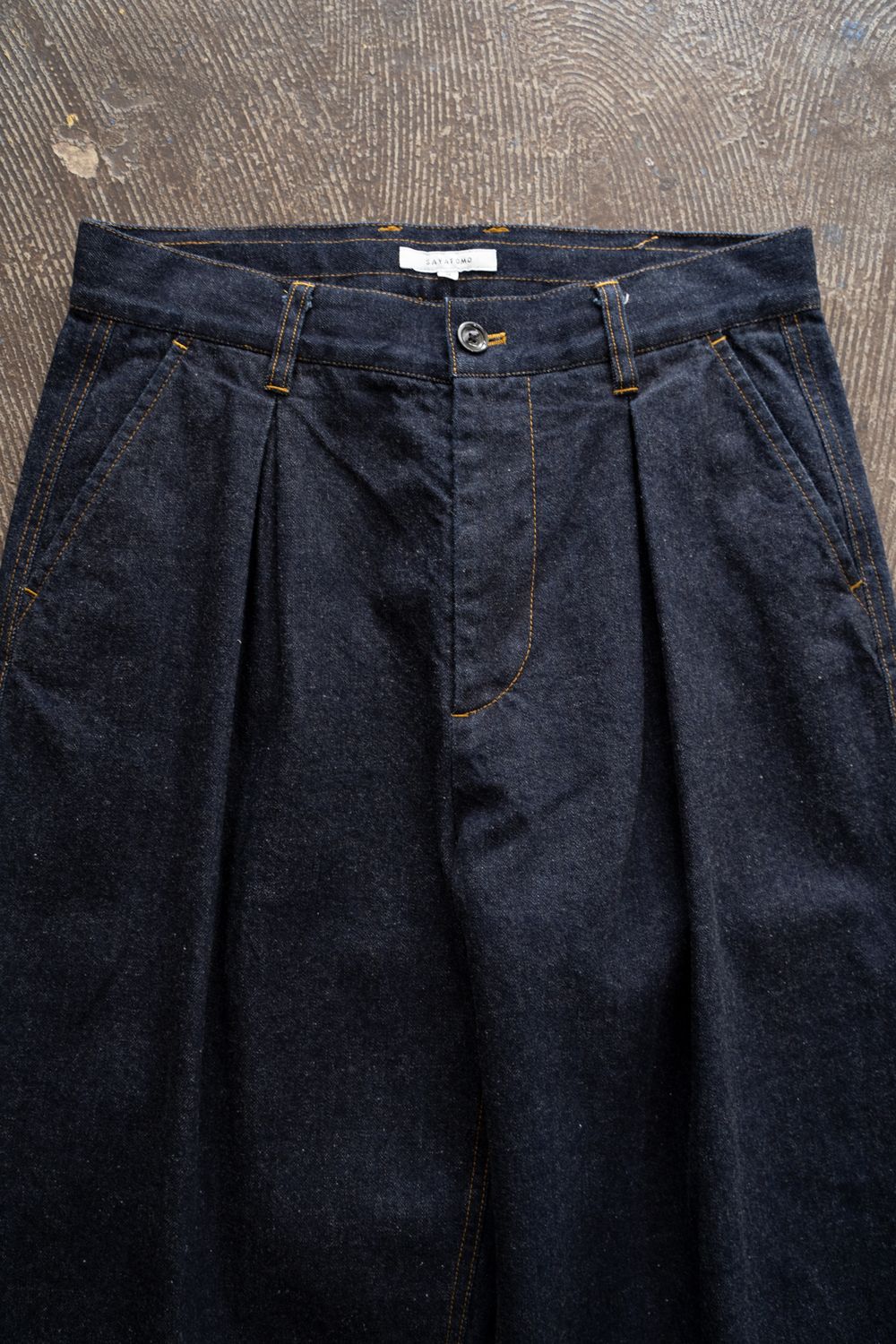 【26SS】2-Tack Cutoff Wide Denim Pants/2タックカットオフワイドデニムパンツ(INDIGO BLUE)