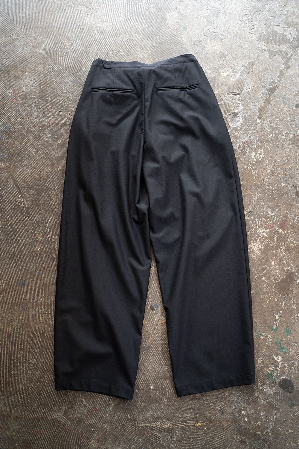 【ラスト1点】【23AW】Stretch T/W Gathered Pants/ストレッチT/Wギャザーパンツ(NAVY)