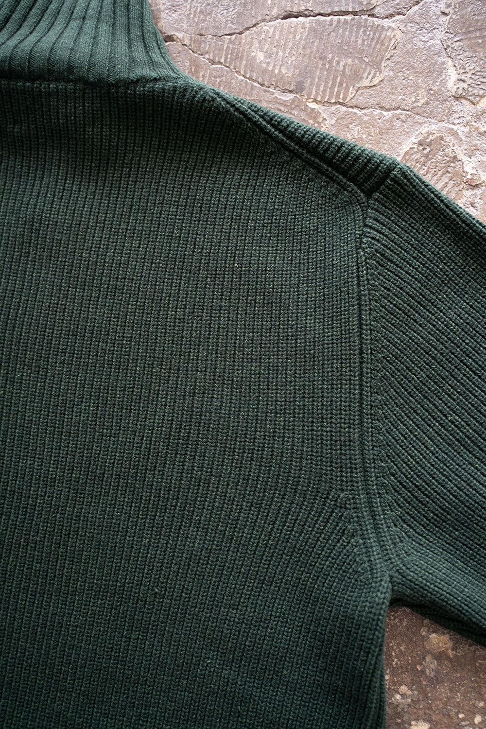 【ラスト1点】【24AW】ウール×シルクハイネックニット(GREEN)