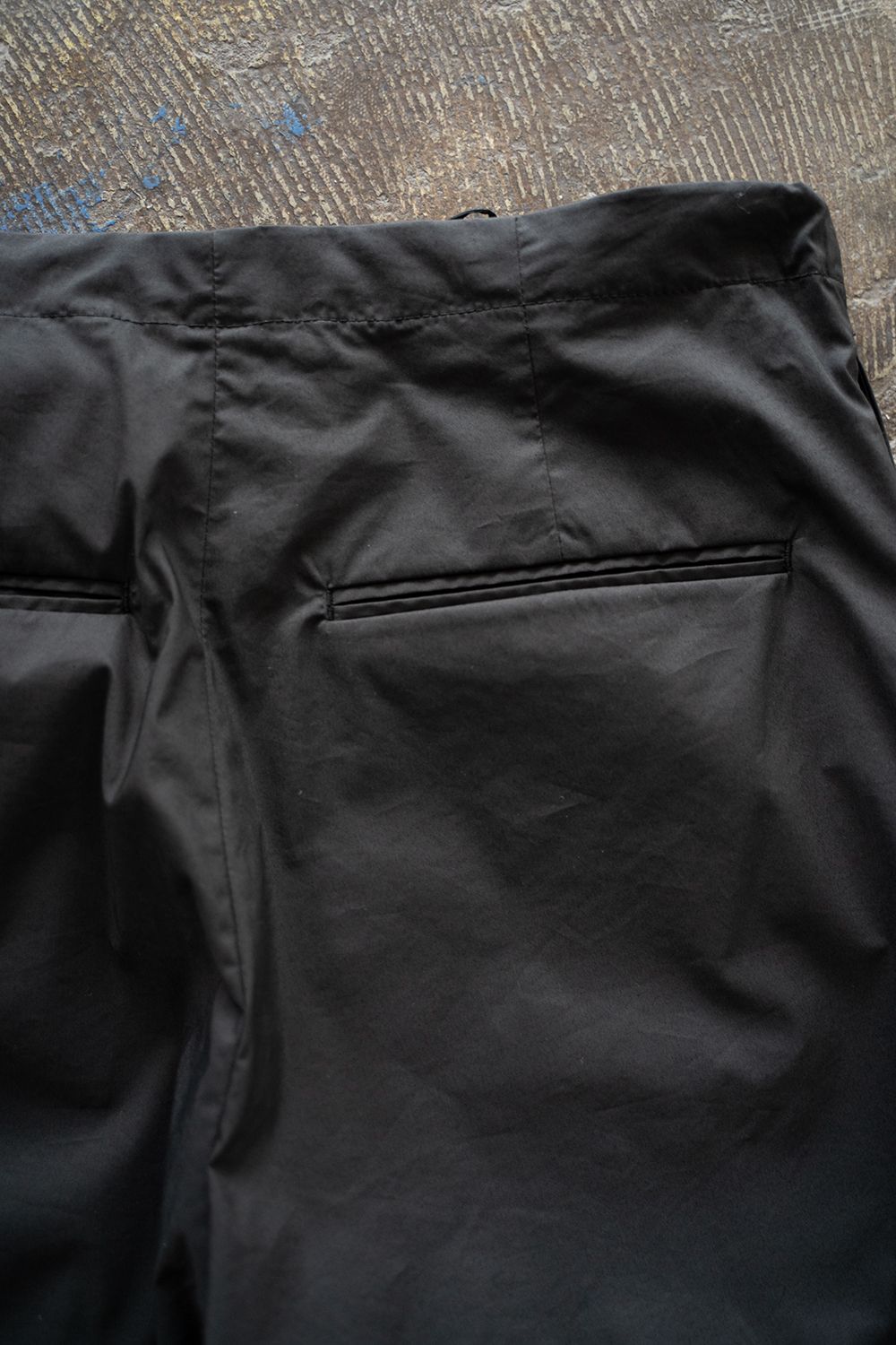【ラスト1点】【25SS】T400 T/C Type-W Gathered Pants/T400 T/C タイプライターギャザードパンツ(BLACK)