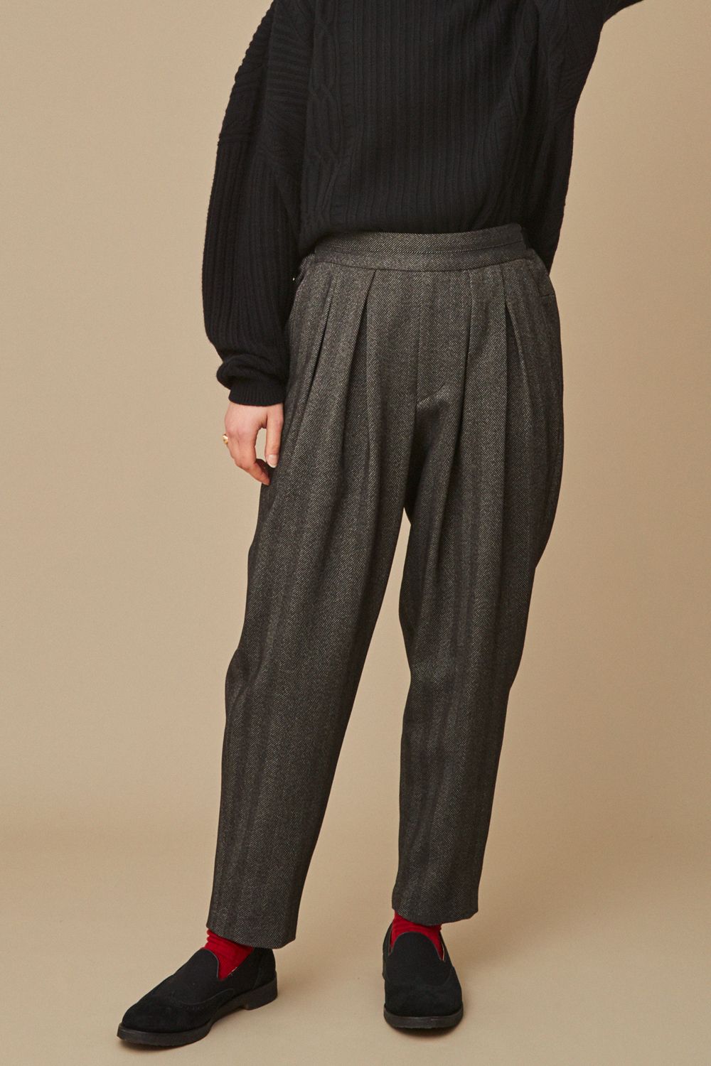 SAYATOMO - 【ラスト1点】【20AW】Karusan Herringbone Pants/カルサン 