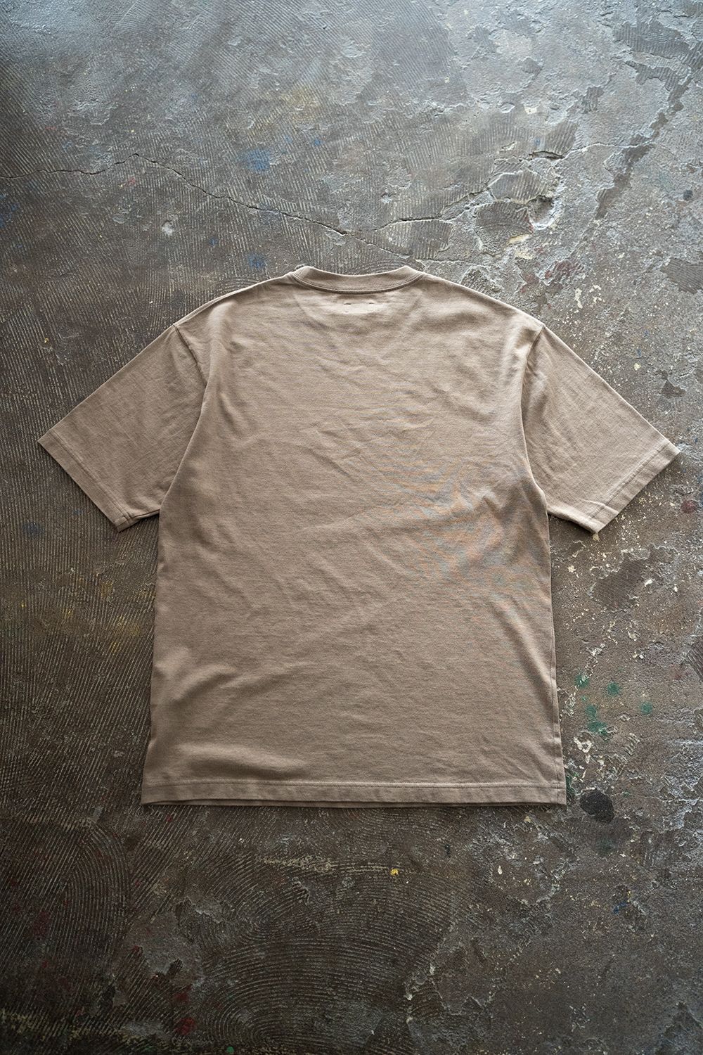 スビンコットン30/2吊り天竺半袖T(DARK BEIGE)
