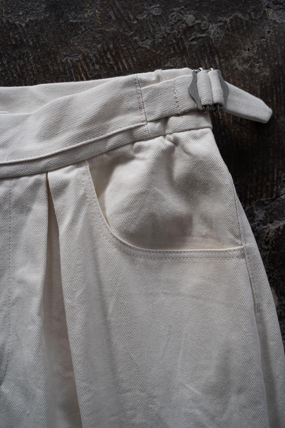 【ラスト1点】2-Tack Denim Pants/2タックデニムパンツ(OFF WHITE)