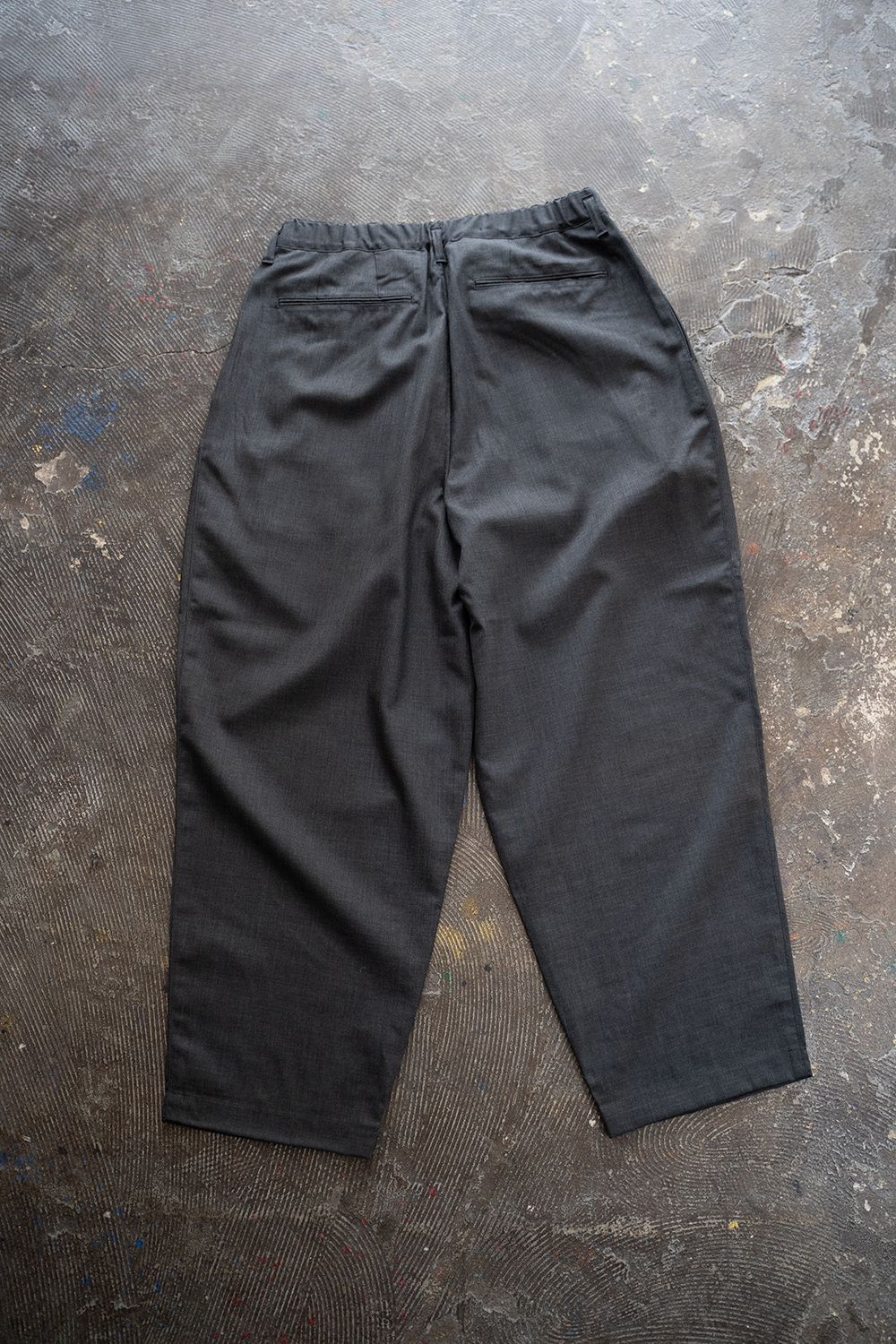 【ラスト1点】【24SS】ウォッシャブルウールイージースラックス(CHARCOAL)