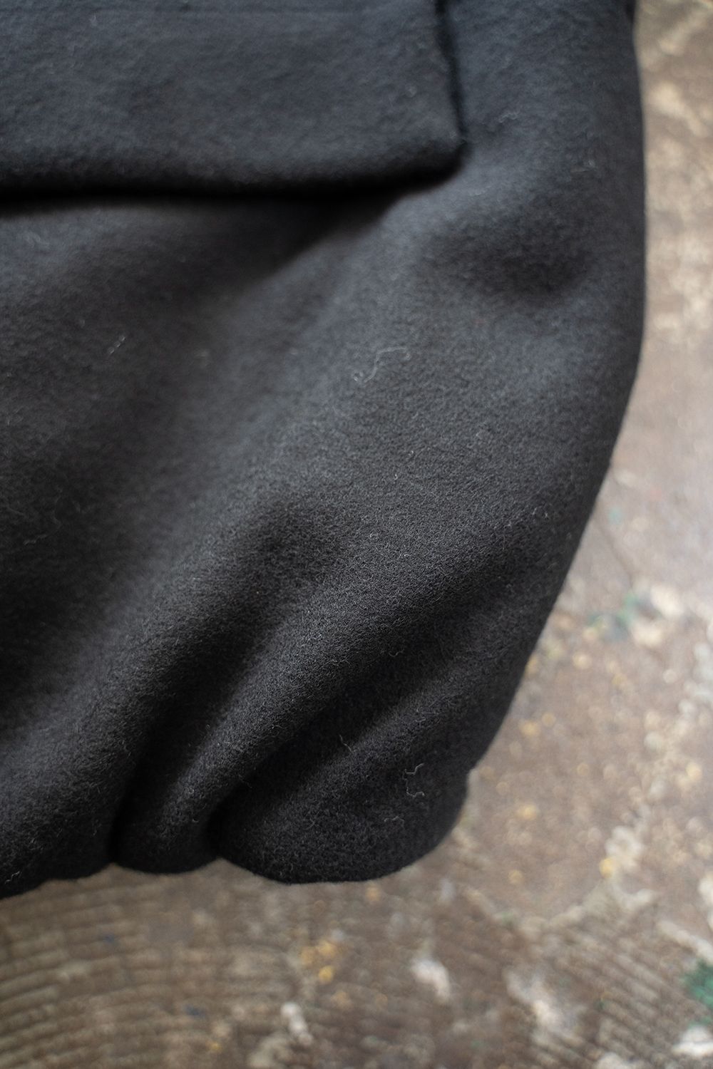 【25AW】ラムウールシンサレートスタンドカラーブルゾン(BLACK)