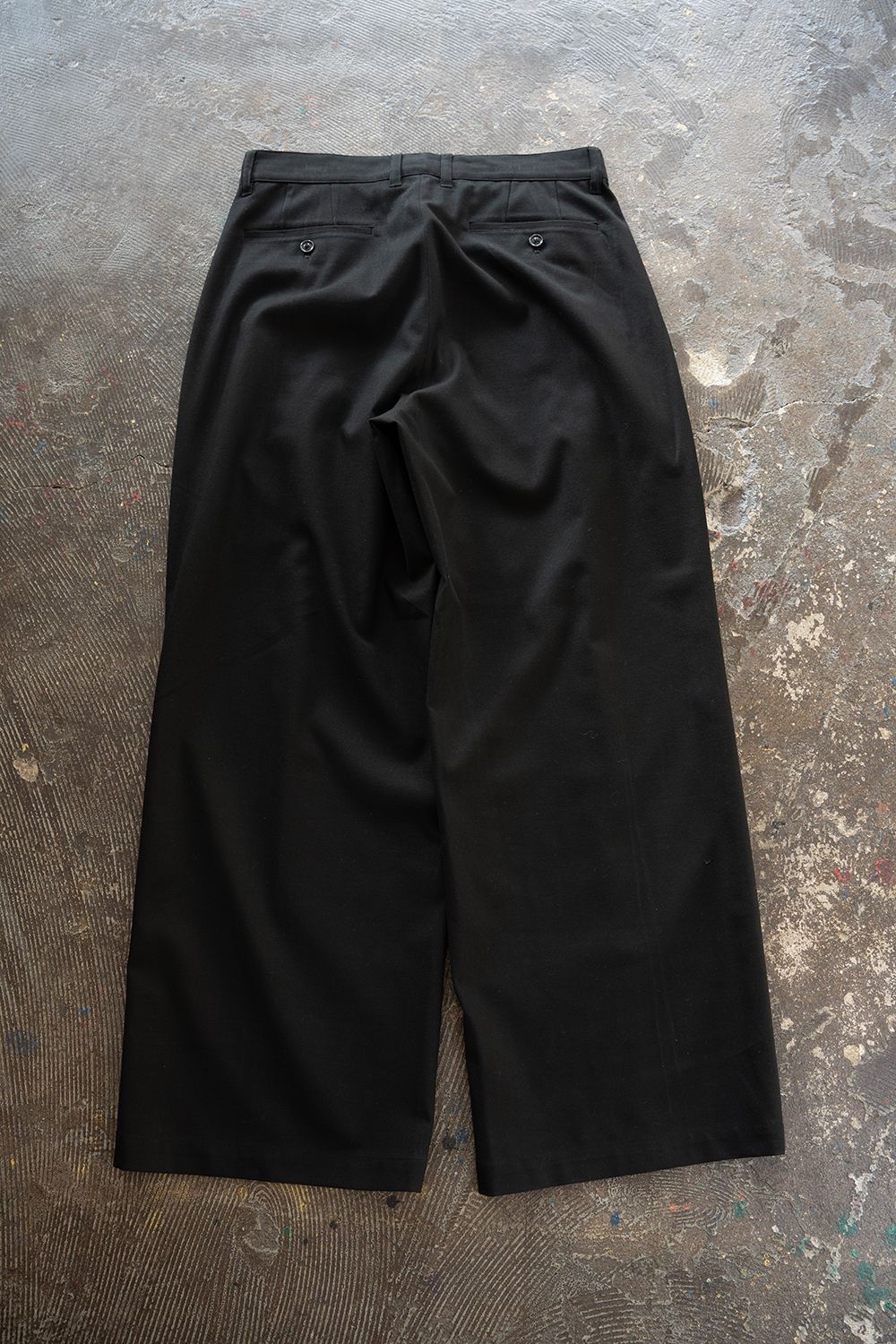 【26AW】2-Tack Wide Slacks/2タックワイドスラックス(BLACK)
