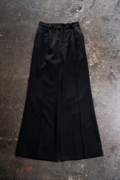【26AW】Fluid Flare Pants/フルーイドフレアパンツ(BLACK)