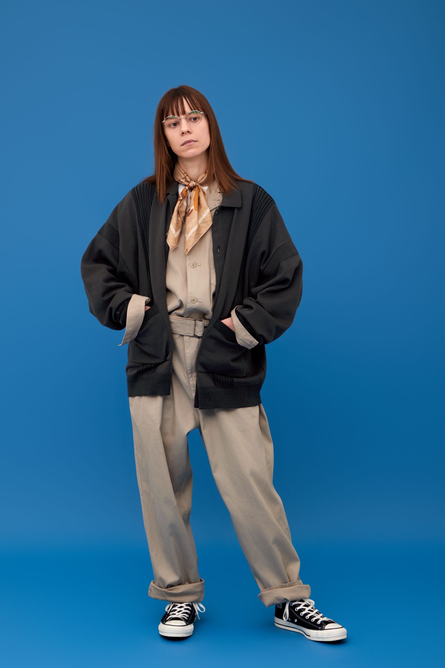 トップス YASHIKI Rakki Collar Cardigan YASHIKI - 【ラスト1点】【25SS】Rakki Collar Cardigan(CHARCOAL) | Salty