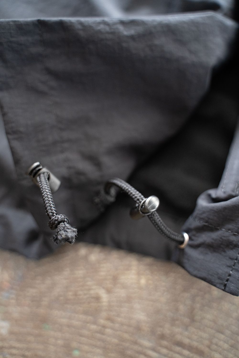 【ラスト1点】【23AW】Water Proof Rip Stop Nylon Stand Coat/撥水リップストップナイロンスタンドコート(BLACK)【ユニセックス】