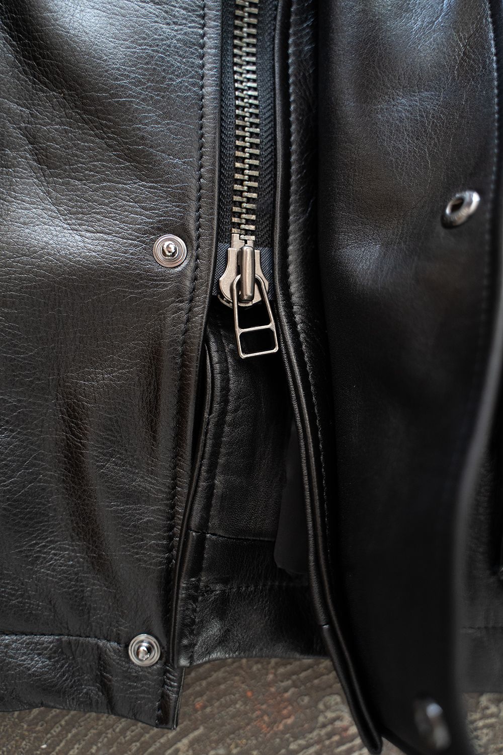 【24AW】Riding Leather Jacket/ライディングレザージャケット(BLACK)
