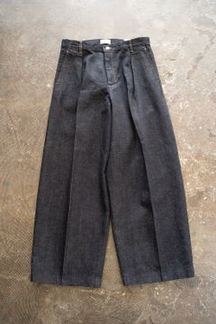 【ラスト1点】【23SS】ワイドタックパンツ(HEMP INDIGO)