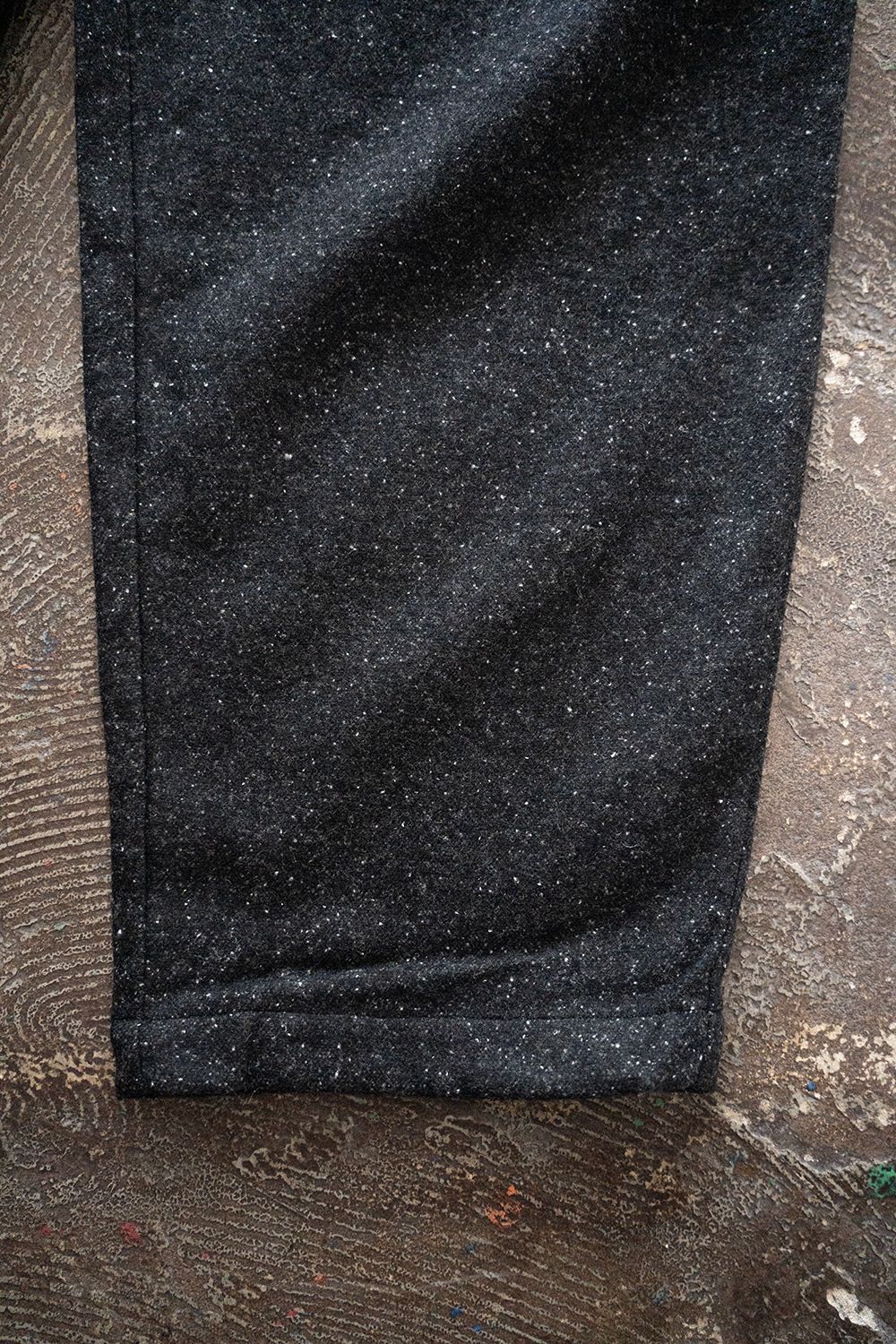 【25AW】5者混ネップツイードスラックス(CHARCOAL)