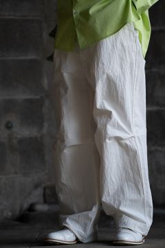 【ラスト1点】塩縮ナイロンワイドパンツ(OFF WHITE)