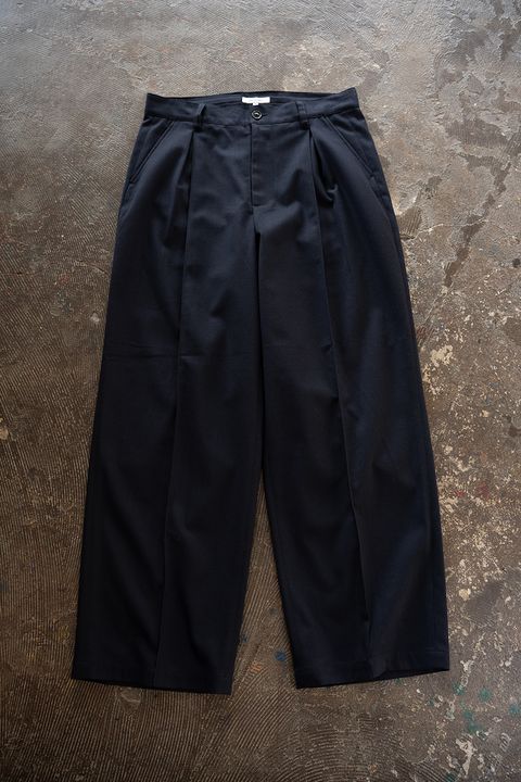 【26AW】2-Tack Wide Slacks/2タックワイドスラックス(NAVY)