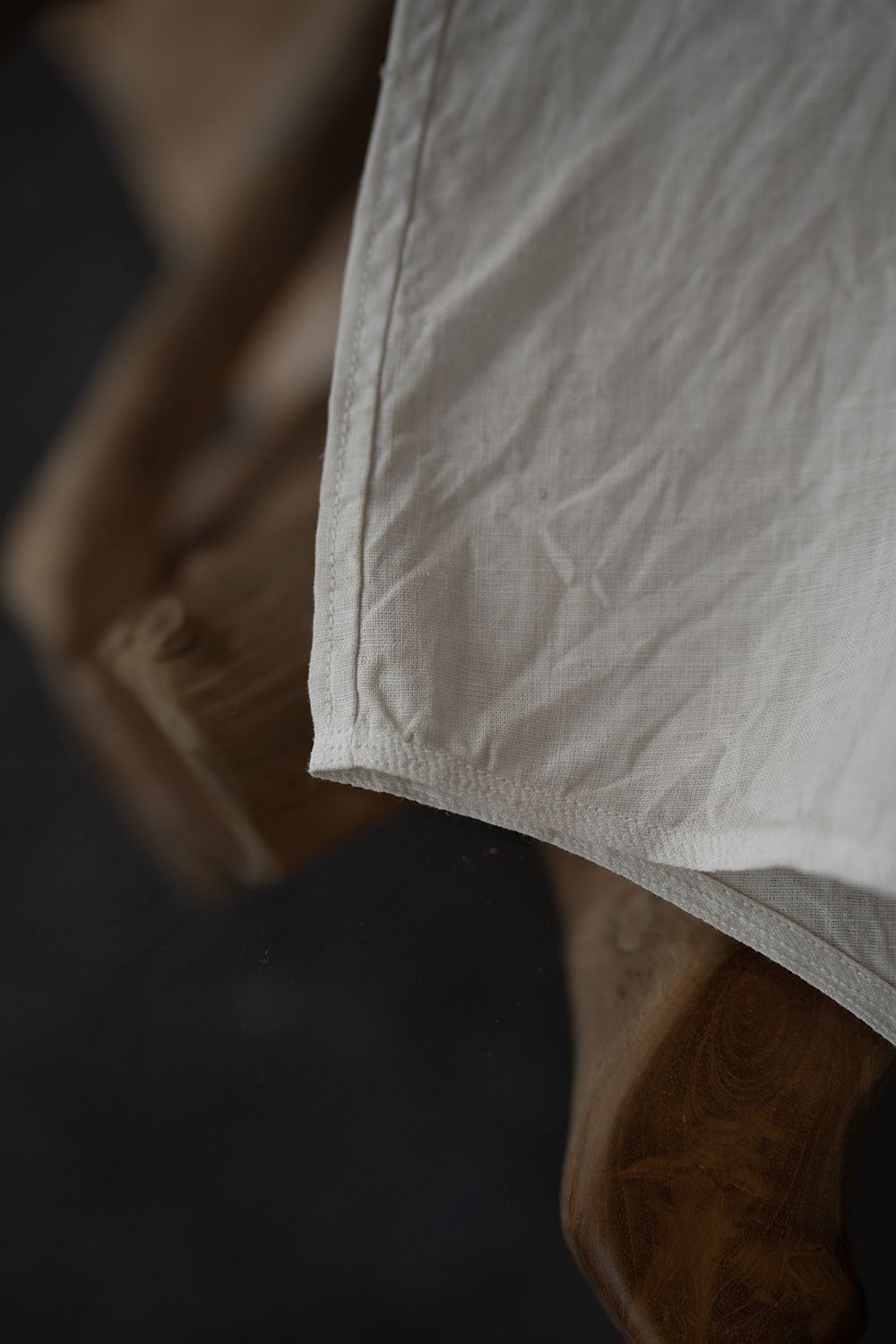 大麻シャツ 3(ベンガラ白)