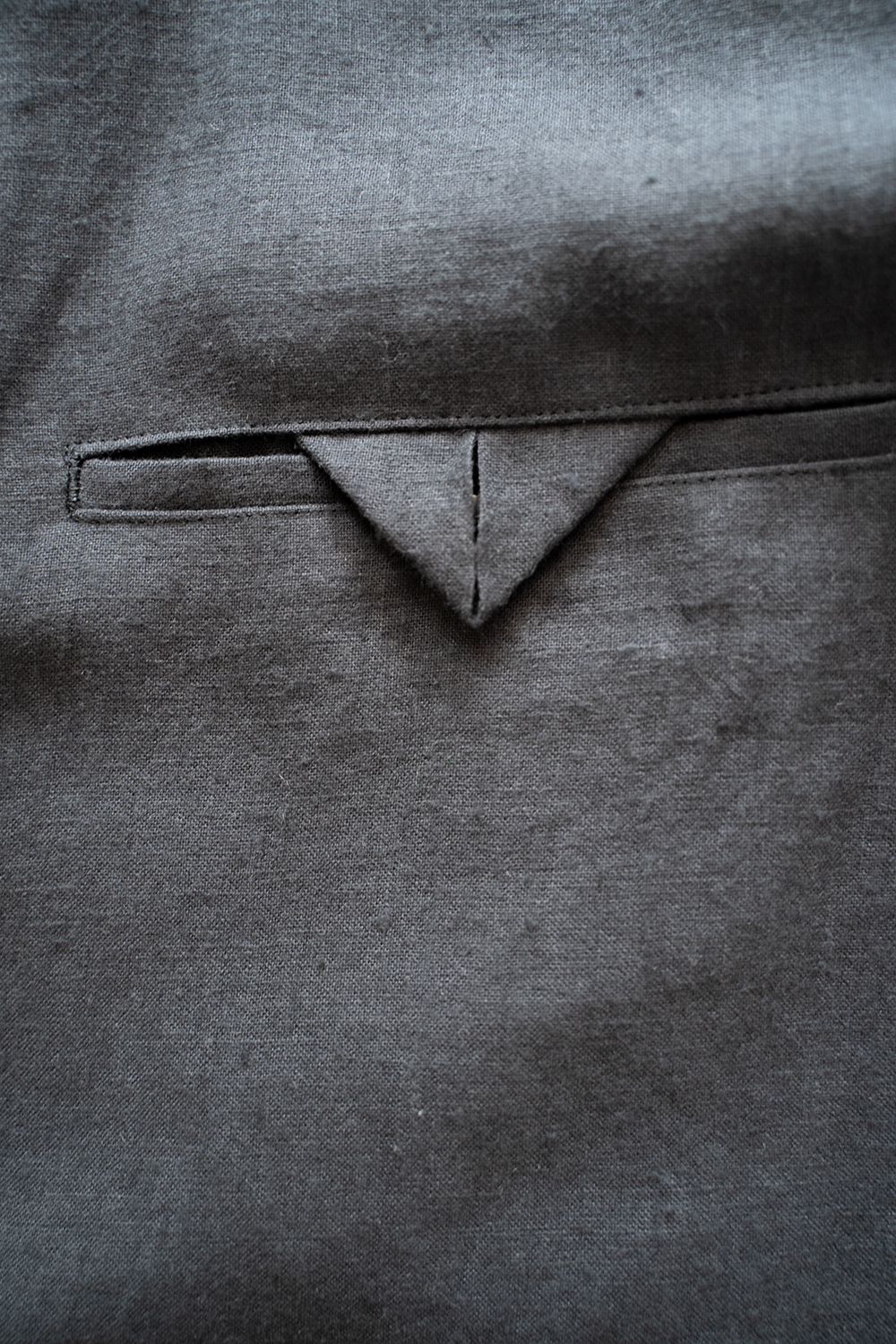【ラスト1点】【22AW】リネンオックスシャツ(CHARCOAL)