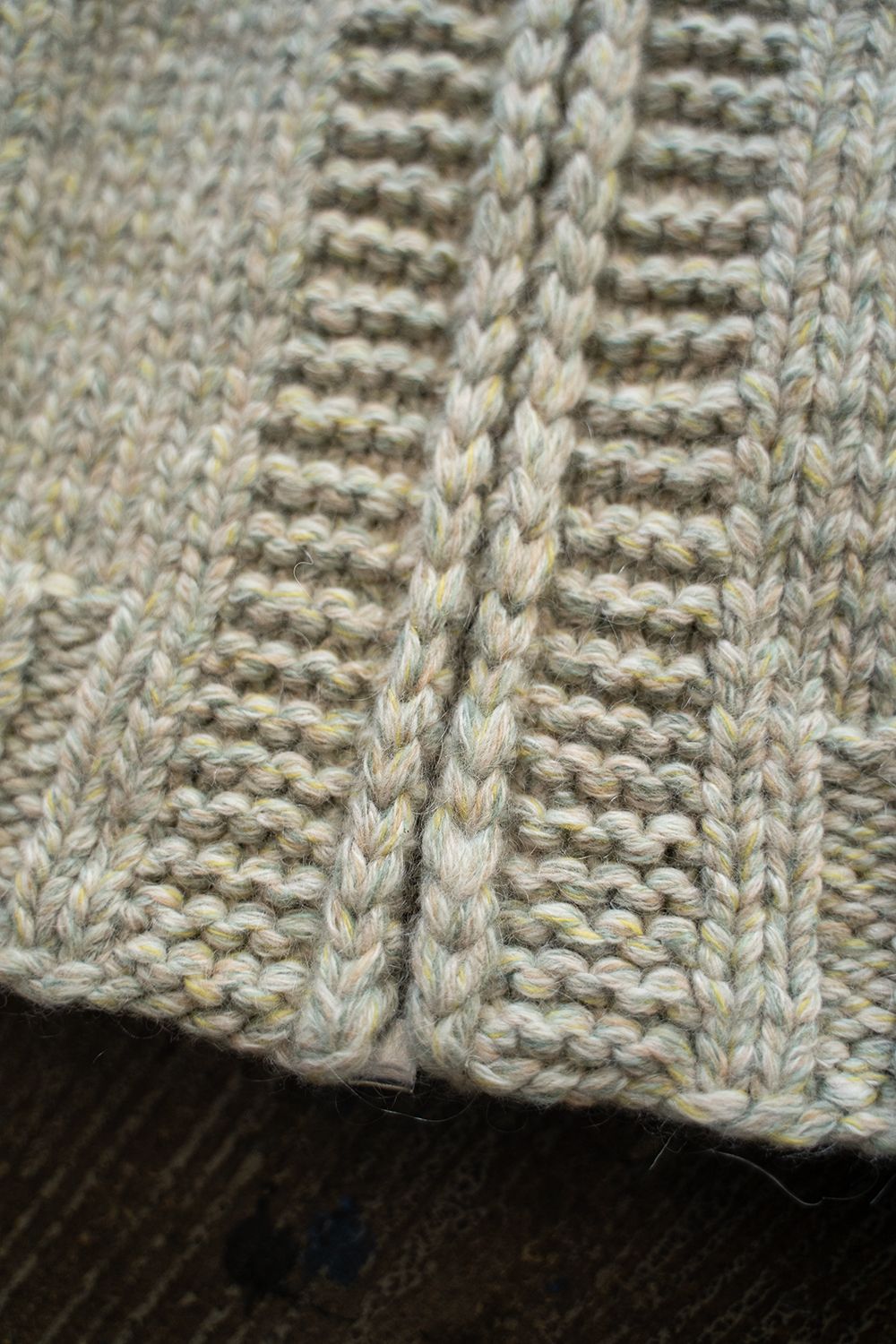 【ラスト1点】yak/lambs multi ply HAND KNITTING cowichan sweater(MINT)