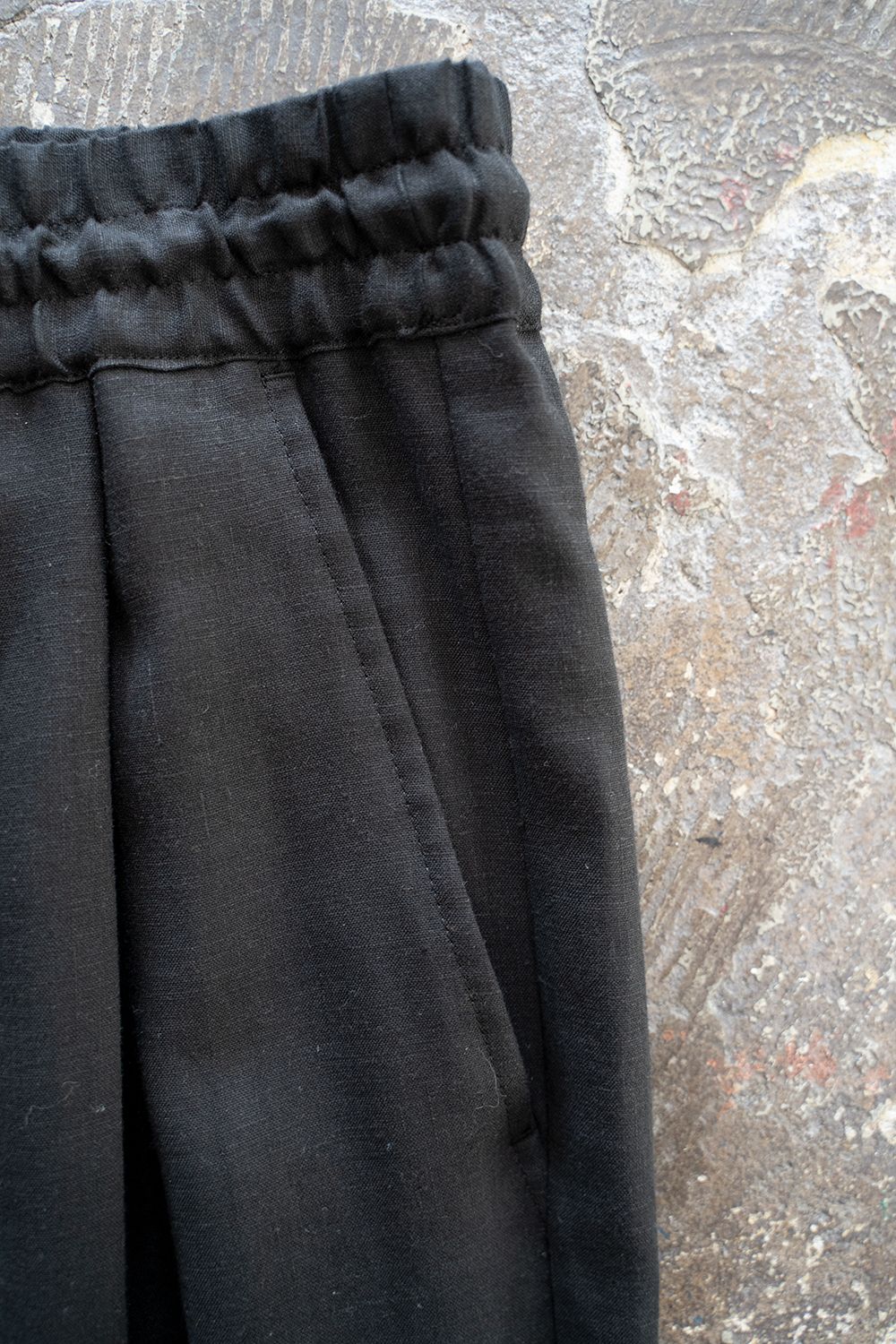 【ラスト1点】【22SS】French Linen Easy Pants/フレンチリネンイージーパンツ(BLACK)
