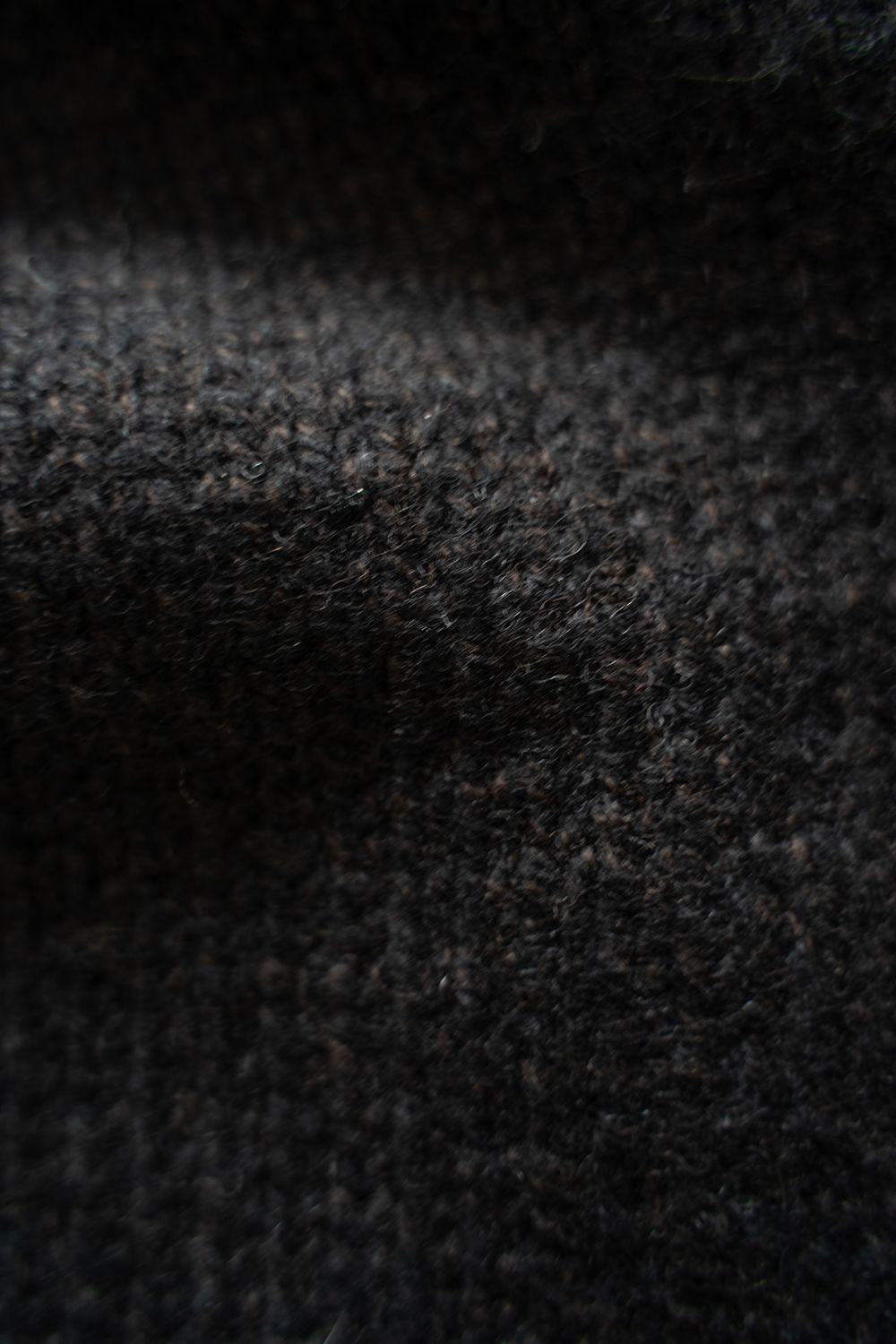 【ラスト1点】yak/lambs multi ply HAND KNITTING yoke top turtle neck sweater(BLACK)