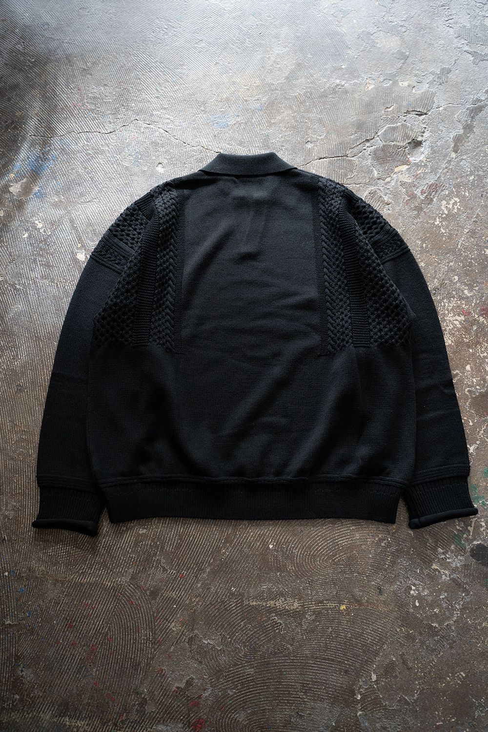 YASHIKI - 【ラスト1点】【24AW】Hatsuyuki Skipper Knit(BLACK YASHIKI - 【ラスト1点】【24AW】Hatsuyuki Skipper Knit(BLACK