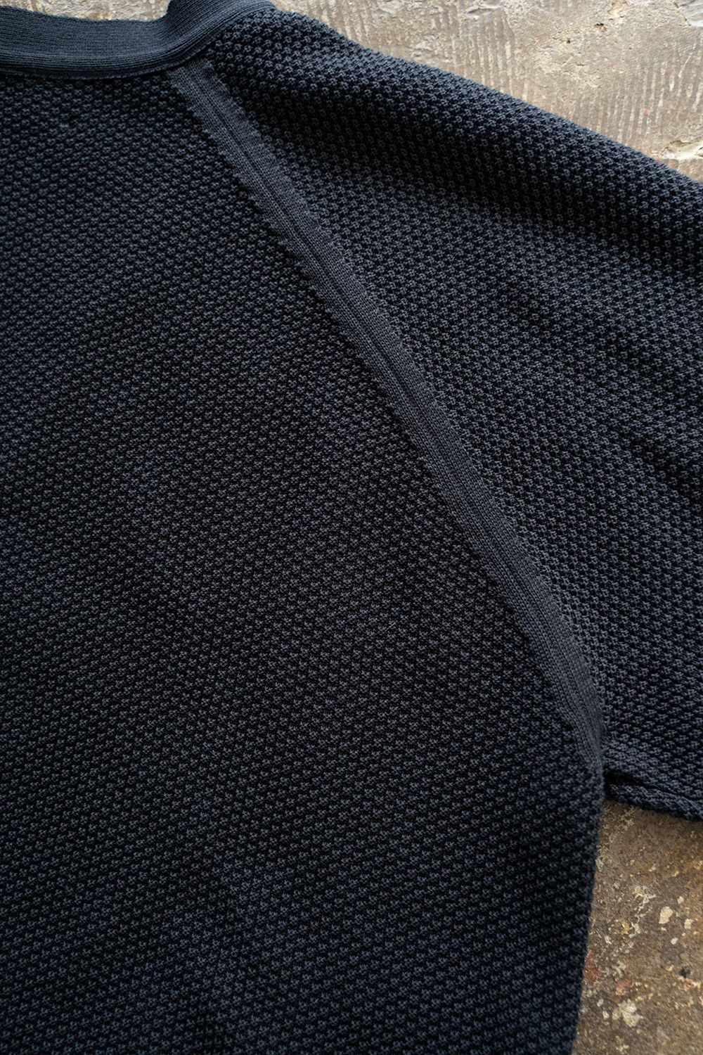 【ラスト1点】【24SS】擬麻コットン10Gカーディガン(BLACK NAVY)