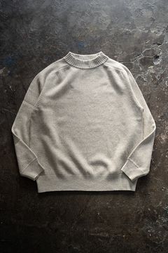 【ラスト1点】【23AW】シルク混タスマニアウールモックネックニット(OATMEAL)