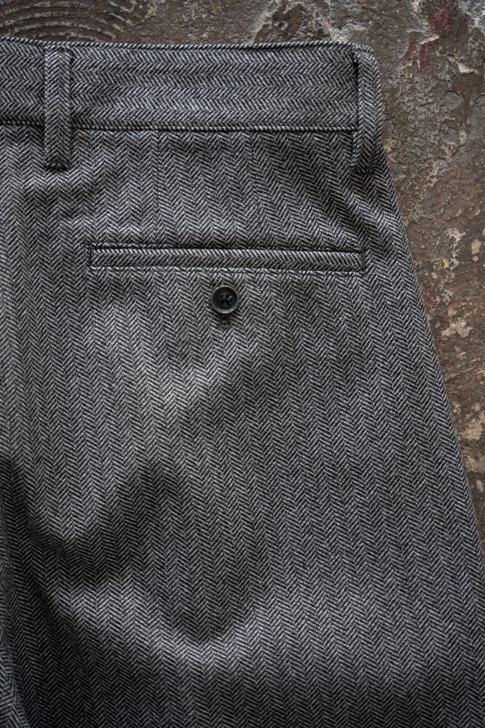 【26AW】2-Tack Herringbone Wide Slacks/2タックワイドスラックス(GRAY)