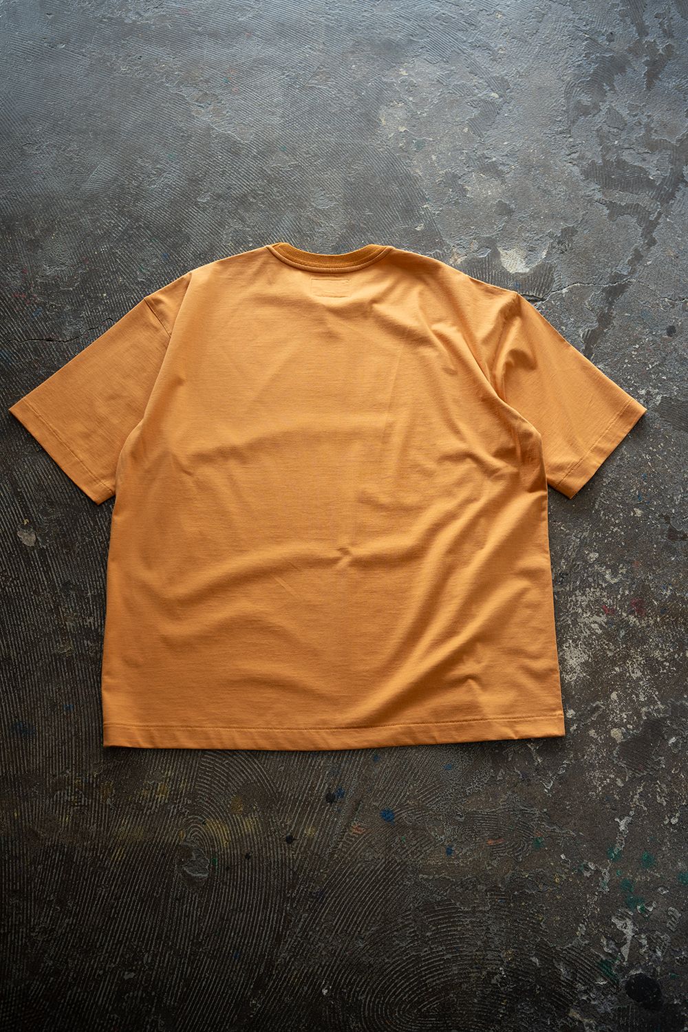【26SS】オーバーサイズネックリブTシャツ(DUSTY ORANGE)