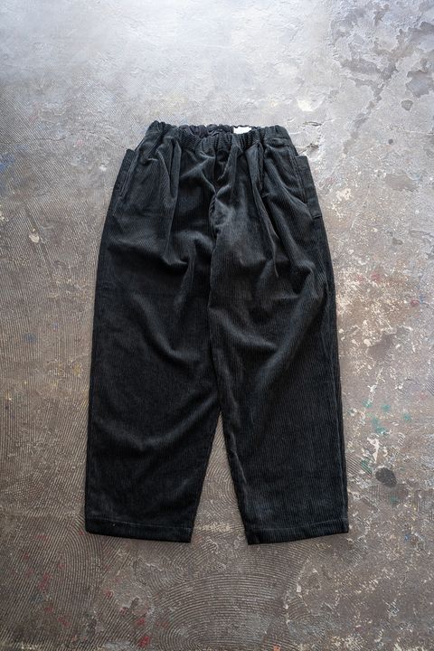 【25AW】綿×レーヨンコーデュロイイージーパンツ(BLACK)