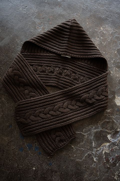【26AW】Kanya Hooded Scarf(BROWN)