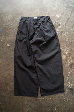 【ラスト1点】【25SS】ガーメントダイディープタックワイドパンツ(INK BLACK)