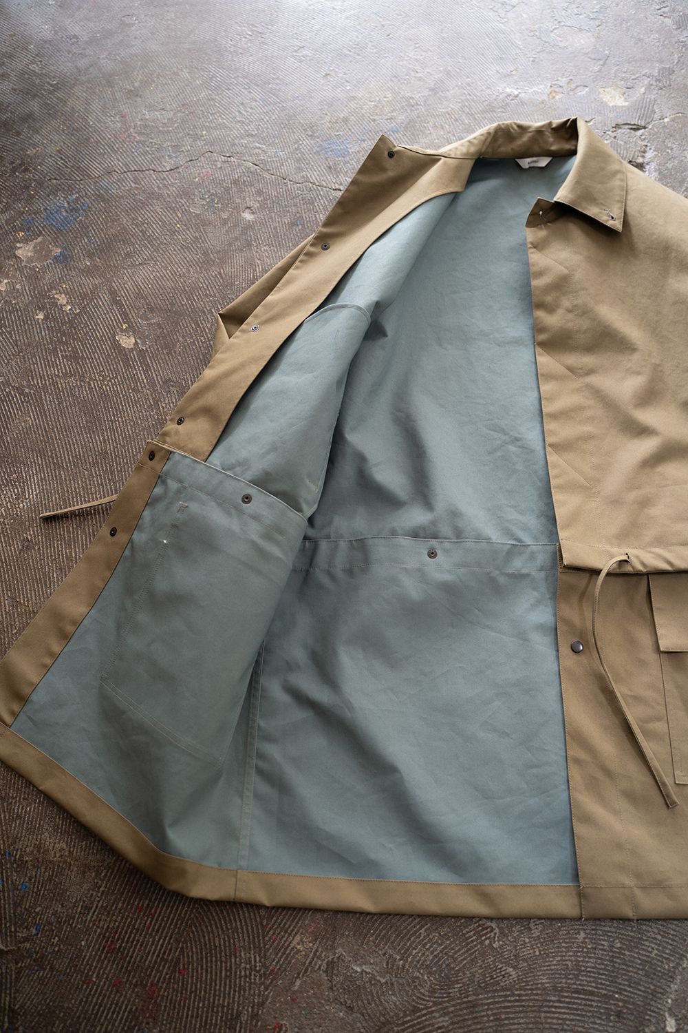 【ラスト1点】【25AW】Cotton Typewriter 2WAY Coat/コットンタイプライター2WAYコート(KHAKI BEIGE)