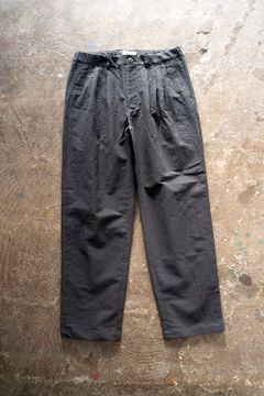 【ラスト1点】【22SS】和紙×ウール混4タックイージースラックス(INK BLACK)