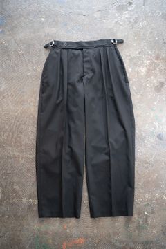 【ラスト1点】2-Tack Wool Tropical Trousers/2タックウールトロピカルトラウザーズ(BLACK)