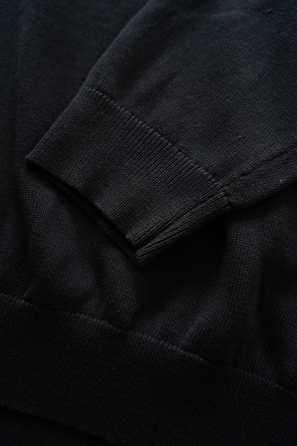 【26AW】コットン×シルク12Gニットポロ(INK BLACK)