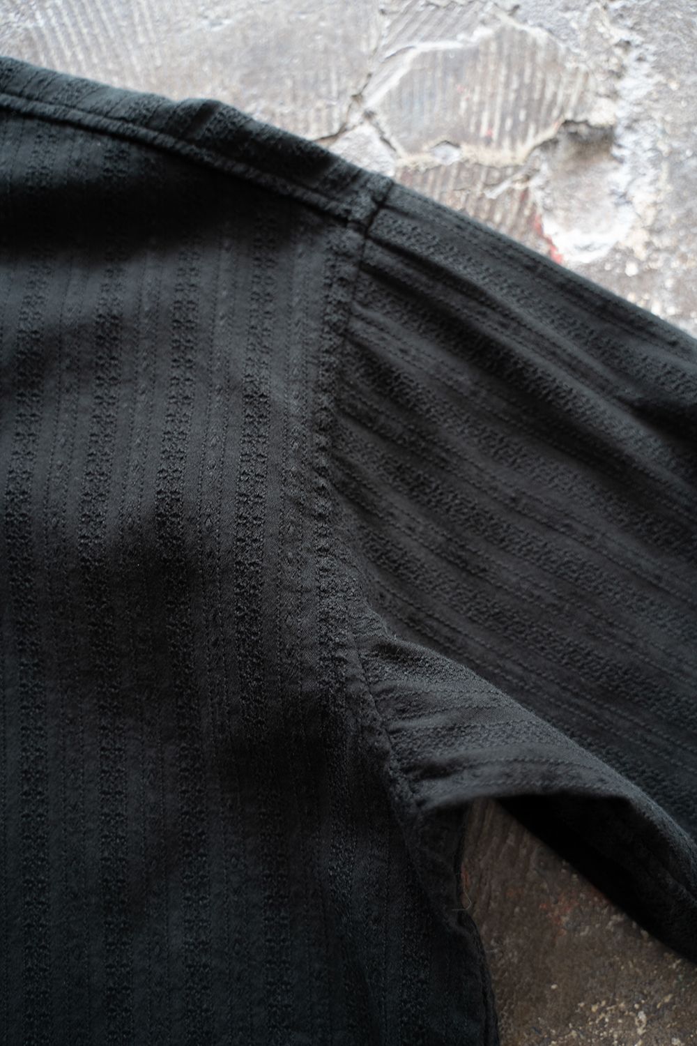 【ラスト1点】【23SS】Garmentdye Leno Cloth L/S Shirt/ガーメントダイレノクロスロングスリーブシャツ(BLACK)