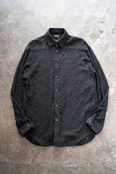 【ラスト1点】【23SS】Flower Lace L/S Shirt/フラワーレースロングスリーブシャツ(BLACK)