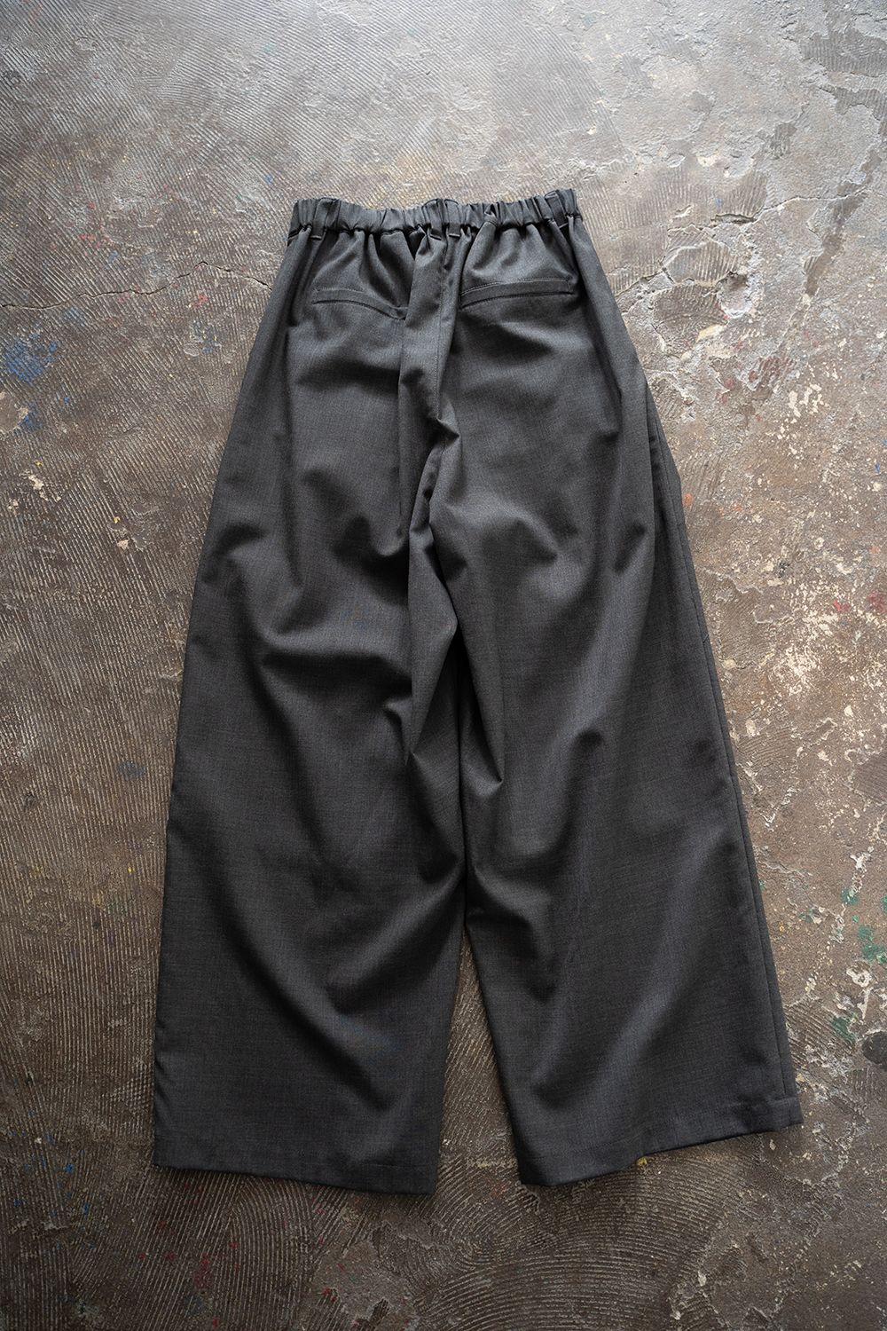 juha - 【ラスト1点】【24SS】Tropical Cloth Wide Pants/トロピカルクロスワイドパンツ(BLACK) | Salty