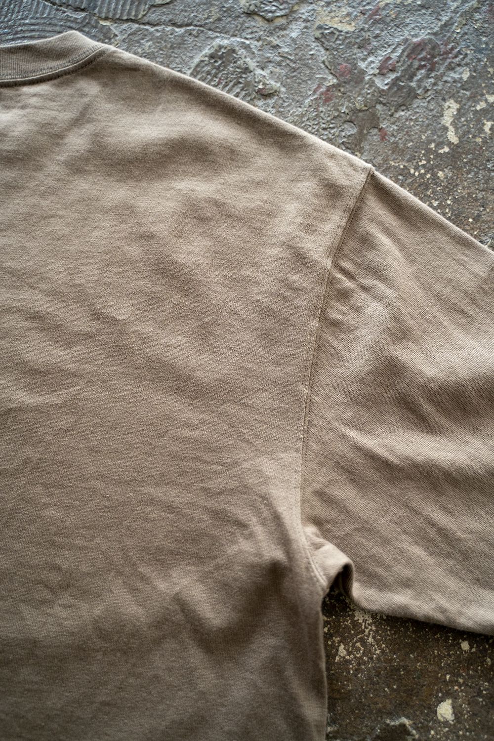 スビンコットン30/2吊り天竺半袖T(DARK BEIGE)