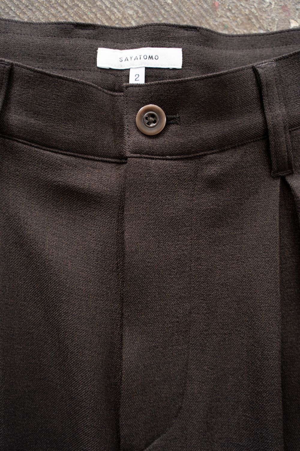 【ラスト1点】【25AW】2-Tack Wide Slacks/2タックワイドスラックス(BROWN)