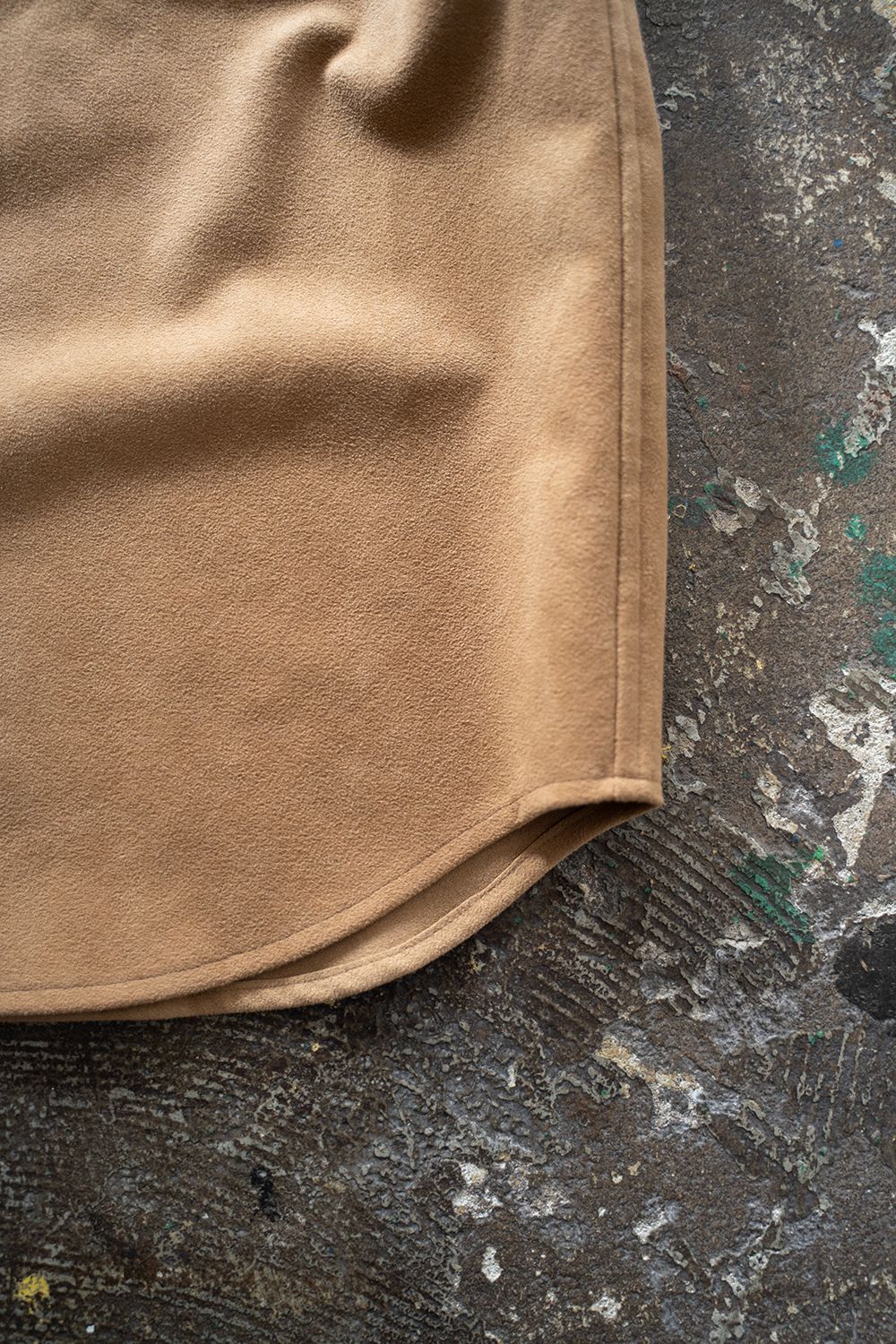 【25AW】フェイクスウェードシャツブルゾン(CAMEL)