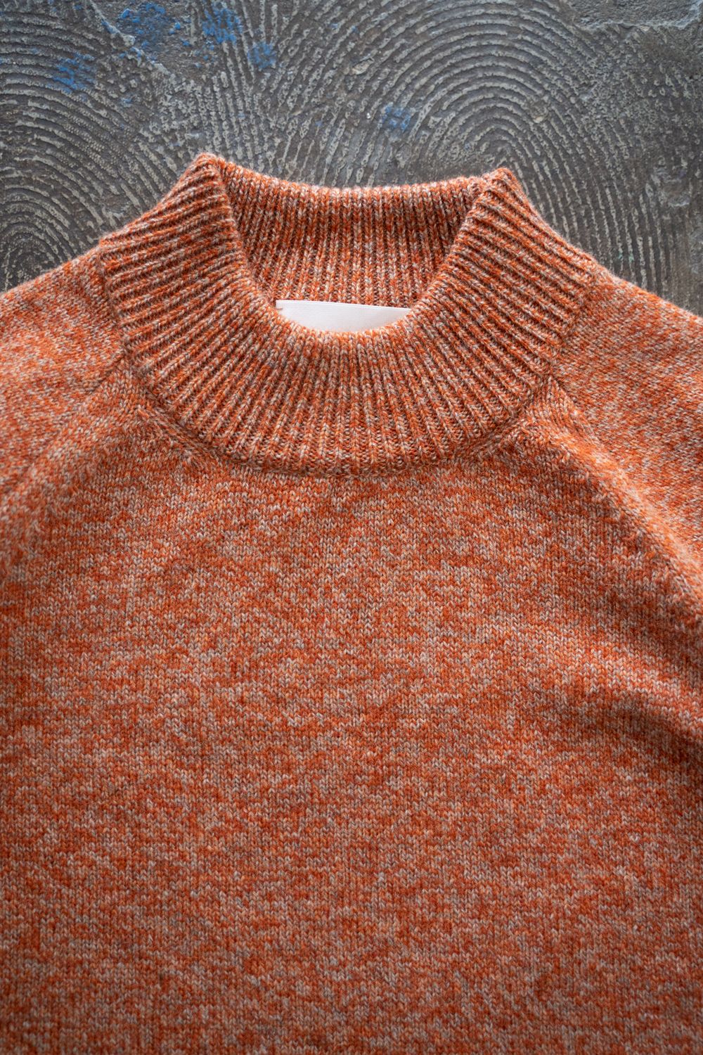 【ラスト1点】【25AW】モックネックメランジニット(MELANGE ORANGE)