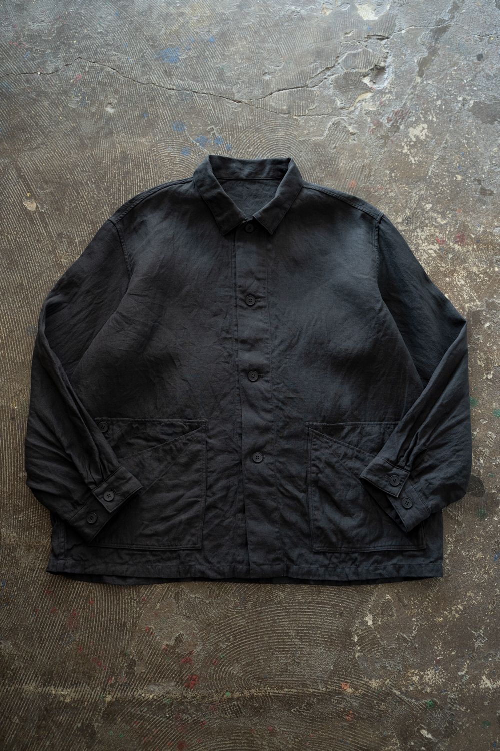 和紙大麻ジャケット(墨黒)