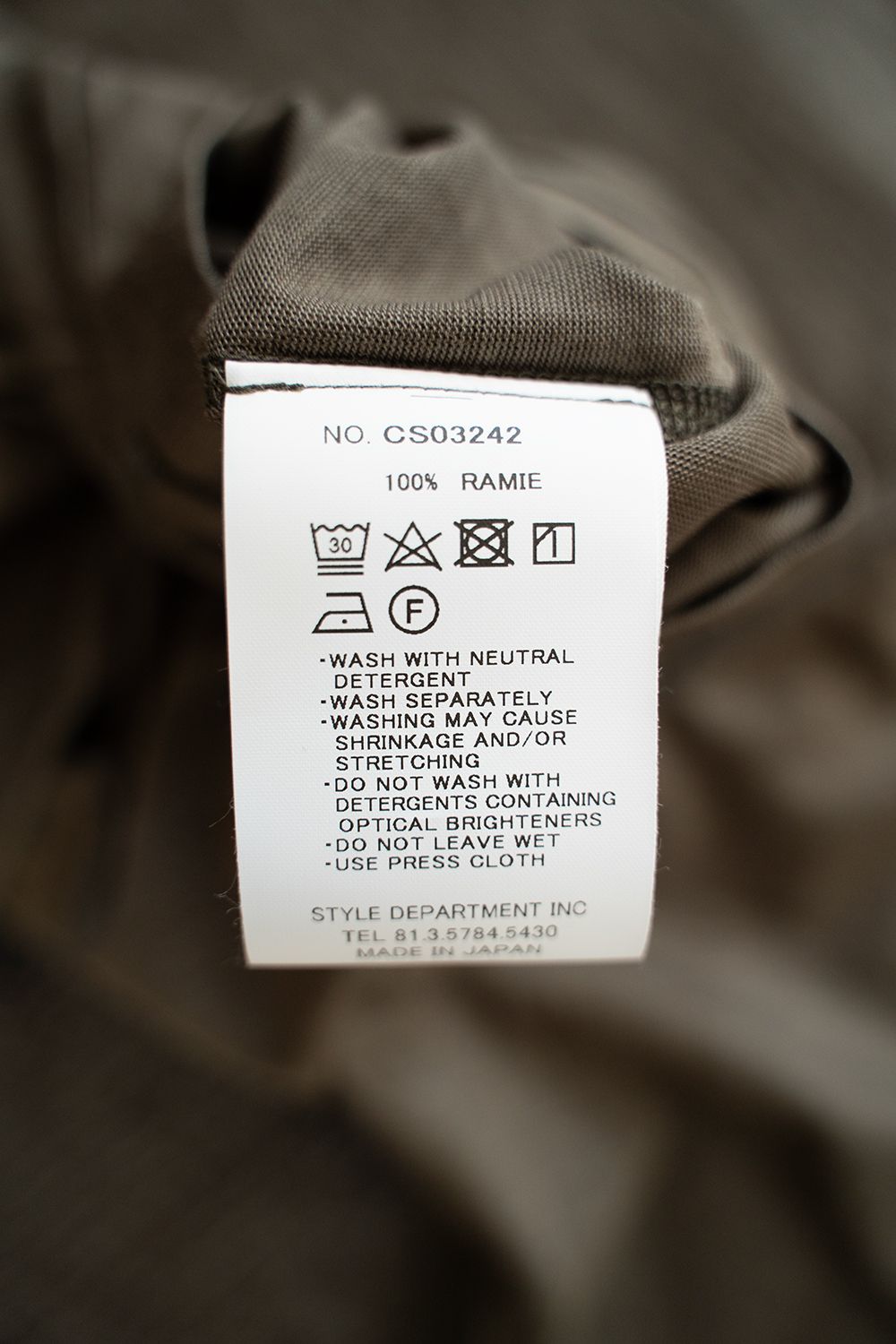 【ラスト1点】【24SS】ラミーTシャツ(OLIVE)