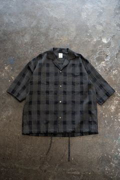 【ラスト1点】【25SS】Sheer Plaid H/S SH / シアーチェックハーフスリーブシャツ (BLACK)