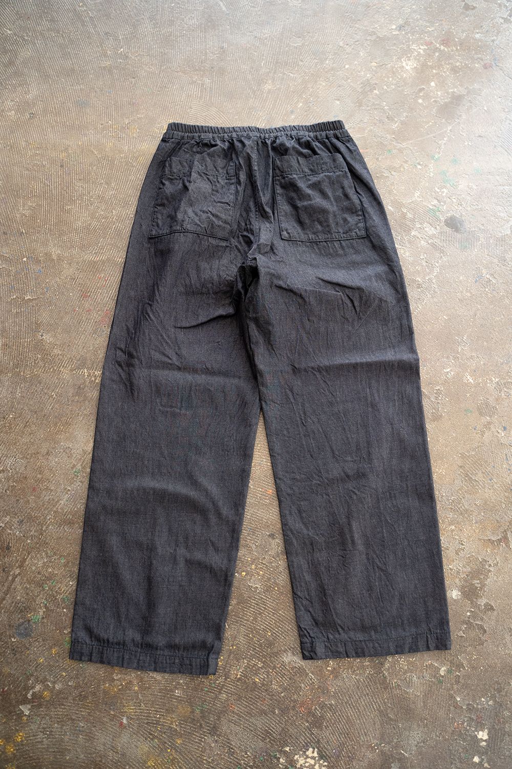 【ラスト1点】キュプラ×ウール混イージーシャンブレーパンツ(NAVY)