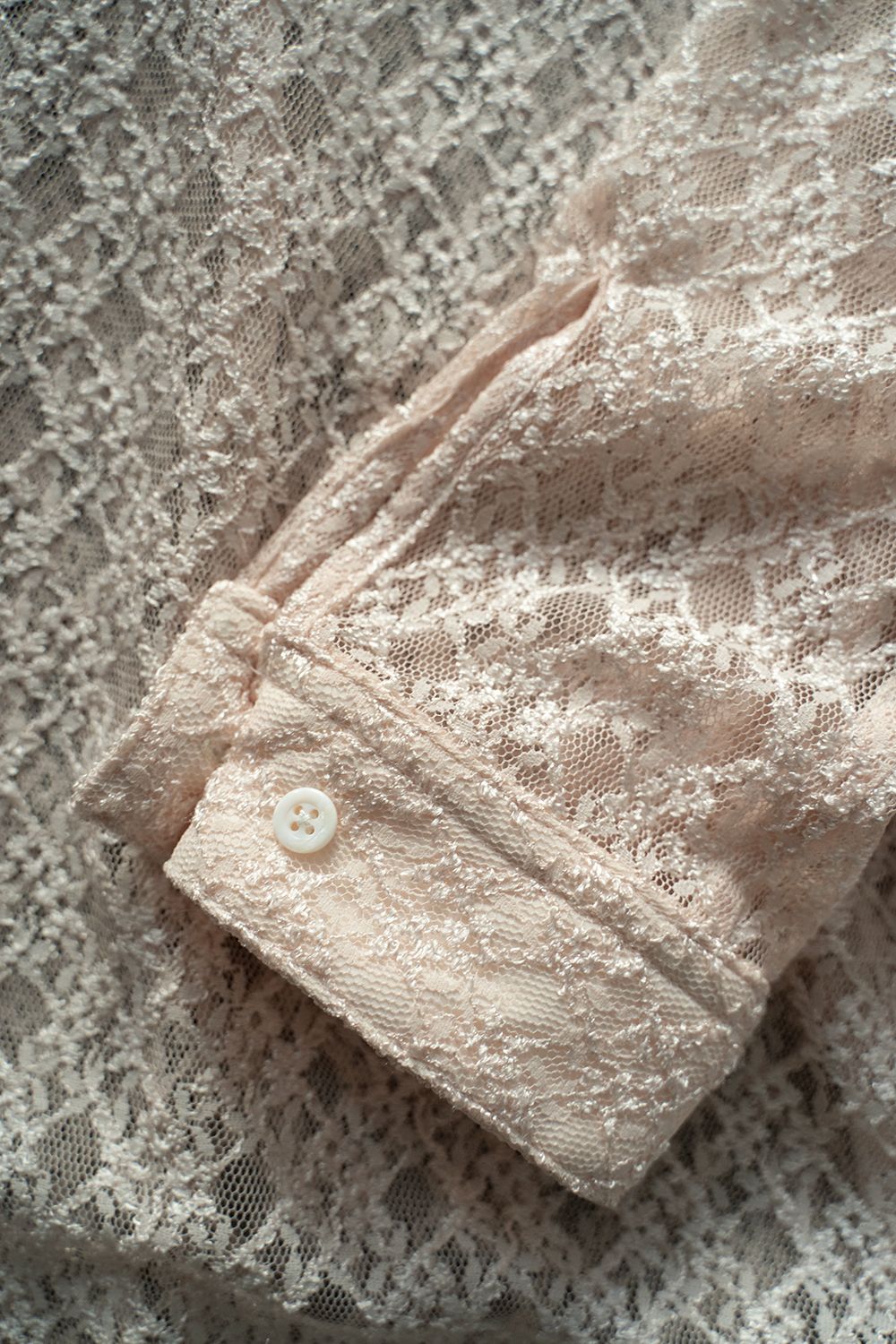 【ラスト1点】【24SS】Russell Lace L/S Shirt/ラッセルレースロングスリーブシャツ(ECRU)