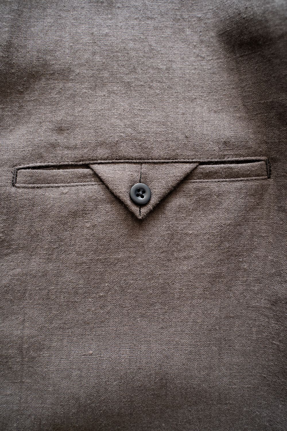 【ラスト1点】【22AW】リネンオックスシャツ(BROWN)